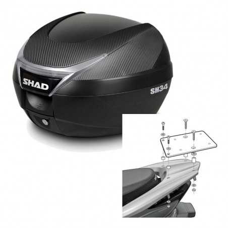 SHAD Baul trasero + herraje montaje SH34 CARBON LOOK KIT-184776