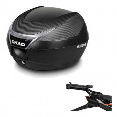 SHAD Baul trasero + herraje montaje SH34 CARBON LOOK KIT-185076