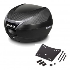 SHAD Baul trasero + herraje montaje SH34 CARBON LOOK KIT-184828