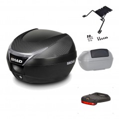 Rear trunk + mounting hardware + accessories  SH34 CARBON LOOK