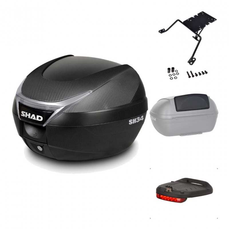 Rear trunk + mounting hardware + accessories  SH34 CARBON LOOK