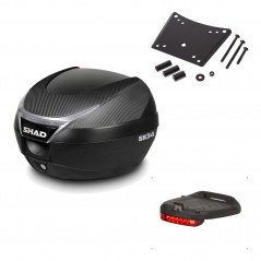 Back trunk + top small fitting + brake light  SH34 CARBON LOOK