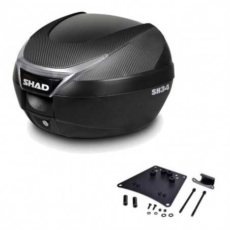 SHAD Baul trasero + herraje montaje SH34 CARBON LOOK KIT-184832