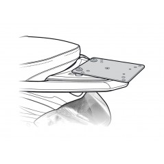 Back trunk + top small fitting + passenger support  SH34 CARBON LOOK