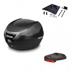 Back trunk + top small fitting + brake light  SH34 CARBON LOOK
