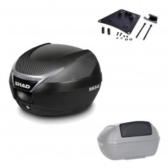 Back trunk + top small fitting + passenger support  SH34 CARBON LOOK
