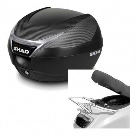 SHAD Baul trasero + herraje montaje SH34 CARBON LOOK KIT-184932