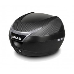 SHAD Baul trasero + herraje montaje respaldo de pasajero SH34 CARBON LOOK KIT-184734