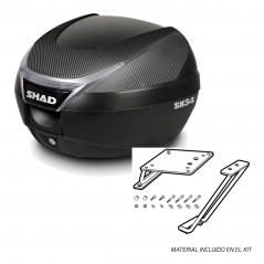 SHAD Baul trasero + herraje montaje SH34 CARBON LOOK KIT-184984