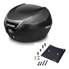 SHAD Baul trasero + herraje montaje SH34 CARBON LOOK KIT-185084
