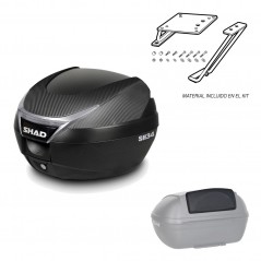 Back trunk + top small fitting + passenger support  SH34 CARBON LOOK