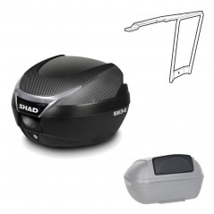 Back trunk + top small fitting + passenger support  SH34 CARBON LOOK