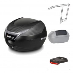 Rear trunk + mounting hardware + accessories  SH34 CARBON LOOK