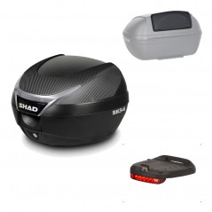 SHAD Baul trasero + accesorios SH34 CARBON LOOK KIT-184683
