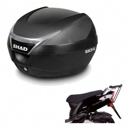 SHAD Baul trasero + herraje montaje SH34 CARBON LOOK KIT-184840