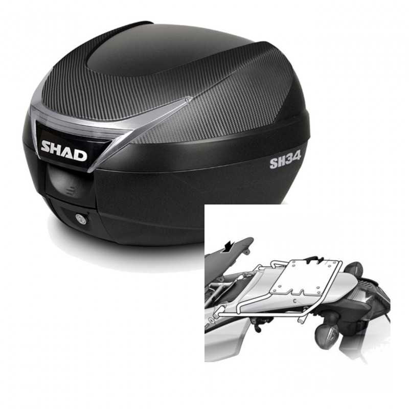 SHAD Baul trasero + herraje montaje SH34 CARBON LOOK KIT-184740