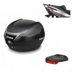 Back trunk + top small fitting + brake light  SH34 CARBON LOOK