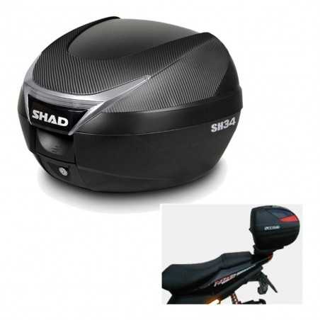 SHAD Baul trasero + herraje montaje SH34 CARBON LOOK KIT-184940