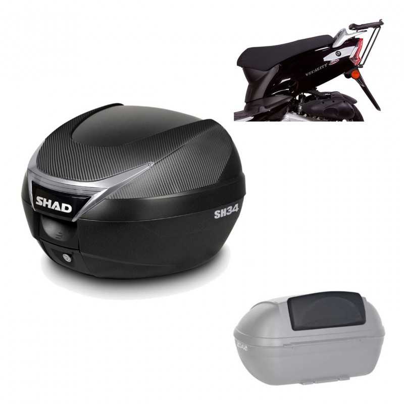 Back trunk + top small fitting + passenger support  SH34 CARBON LOOK