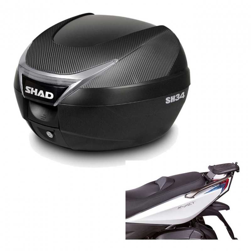 SHAD Baul trasero + herraje montaje SH34 CARBON LOOK KIT-184844
