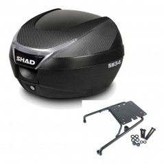 SHAD Baul trasero + herraje montaje SH34 CARBON LOOK KIT-184744