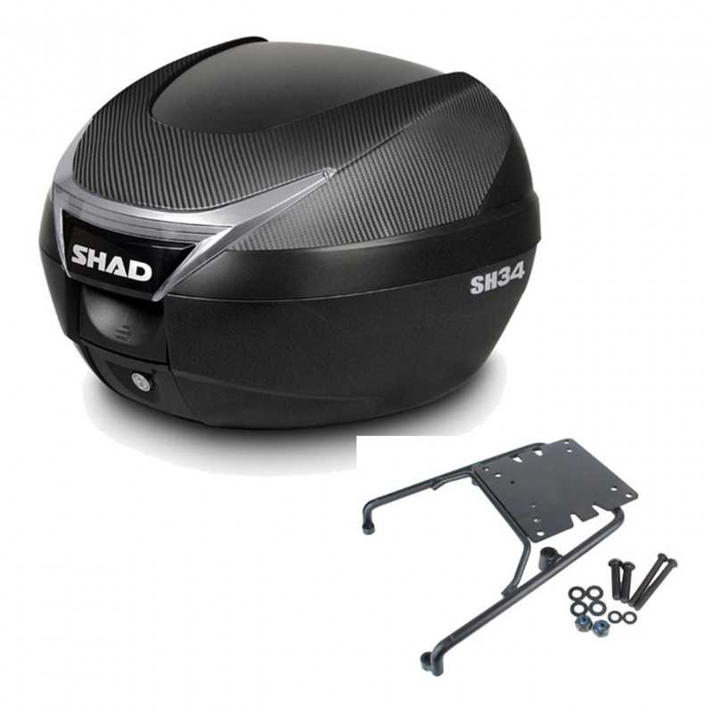 SHAD Baul trasero + herraje montaje SH34 CARBON LOOK KIT-184744