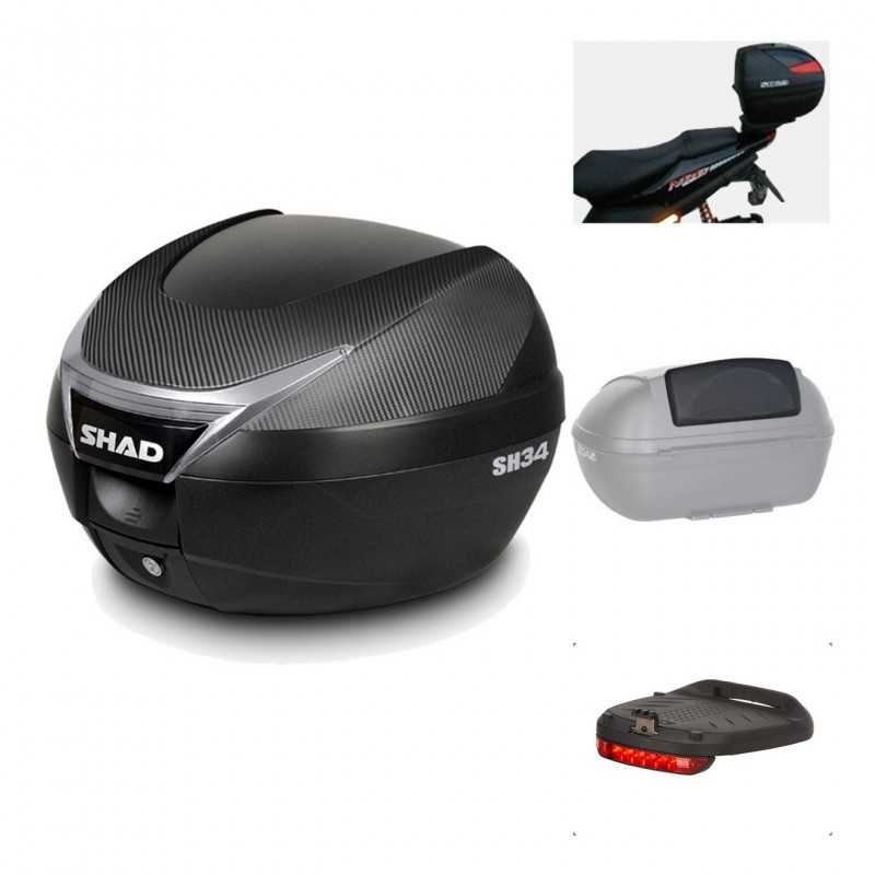 Rear trunk + mounting hardware + accessories  SH34 CARBON LOOK