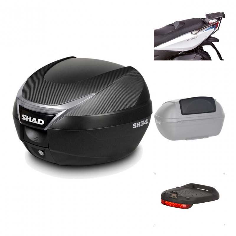 Rear trunk + mounting hardware + accessories  SH34 CARBON LOOK