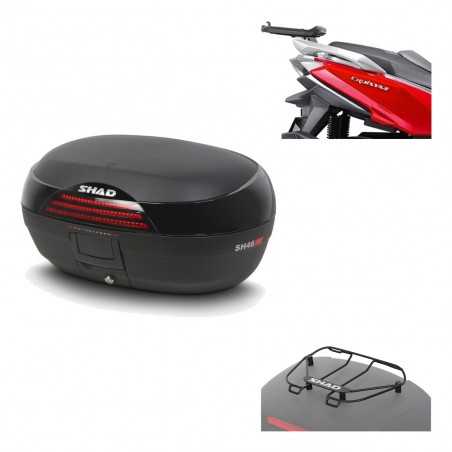 SHAD Baul trasero + herraje montaje parrilla portabultos superior SH46 SH 46 NEW MODEL KIT-184641