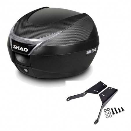SHAD Baul trasero + herraje montaje SH34 CARBON LOOK KIT-185048