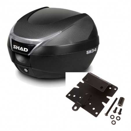 SHAD Baul trasero + herraje montaje SH34 CARBON LOOK KIT-184796