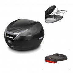 Back trunk + top small fitting + brake light  SH34 CARBON LOOK
