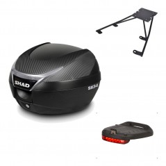 Back trunk + top small fitting + brake light  SH34 CARBON LOOK