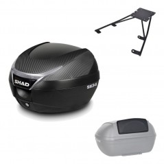Back trunk + top small fitting + passenger support  SH34 CARBON LOOK