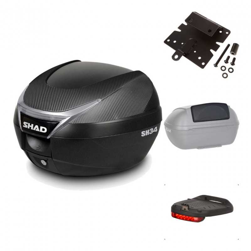 Rear trunk + mounting hardware + accessories  SH34 CARBON LOOK