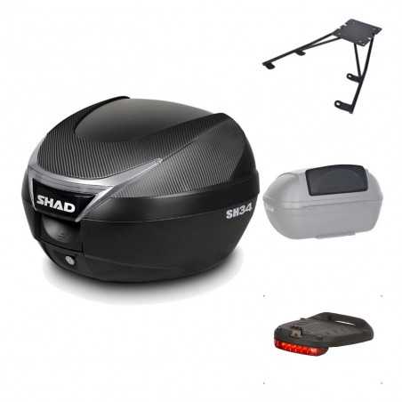 Rear trunk + mounting hardware + accessories  SH34 CARBON LOOK