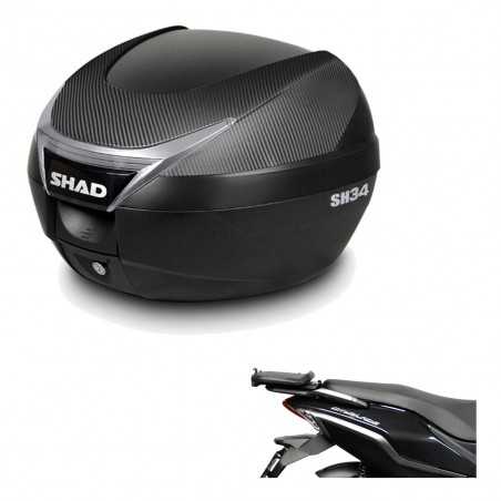 SHAD Baul trasero + herraje montaje SH34 CARBON LOOK KIT-185052