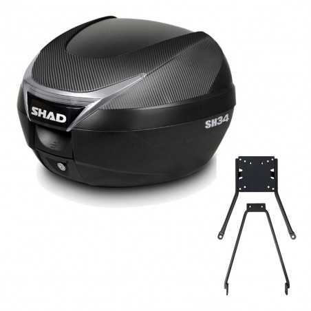 SHAD Baul trasero + herraje montaje SH34 CARBON LOOK KIT-185004