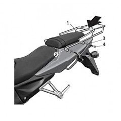 SHAD Baul trasero + herraje montaje respaldo de pasajero SH34 CARBON LOOK KIT-184698