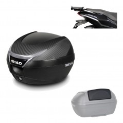 Back trunk + top small fitting + passenger support  SH34 CARBON LOOK