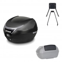 Back trunk + top small fitting + passenger support  SH34 CARBON LOOK