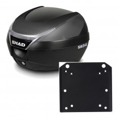 SHAD Baul trasero + herraje montaje SH34 CARBON LOOK KIT-185100