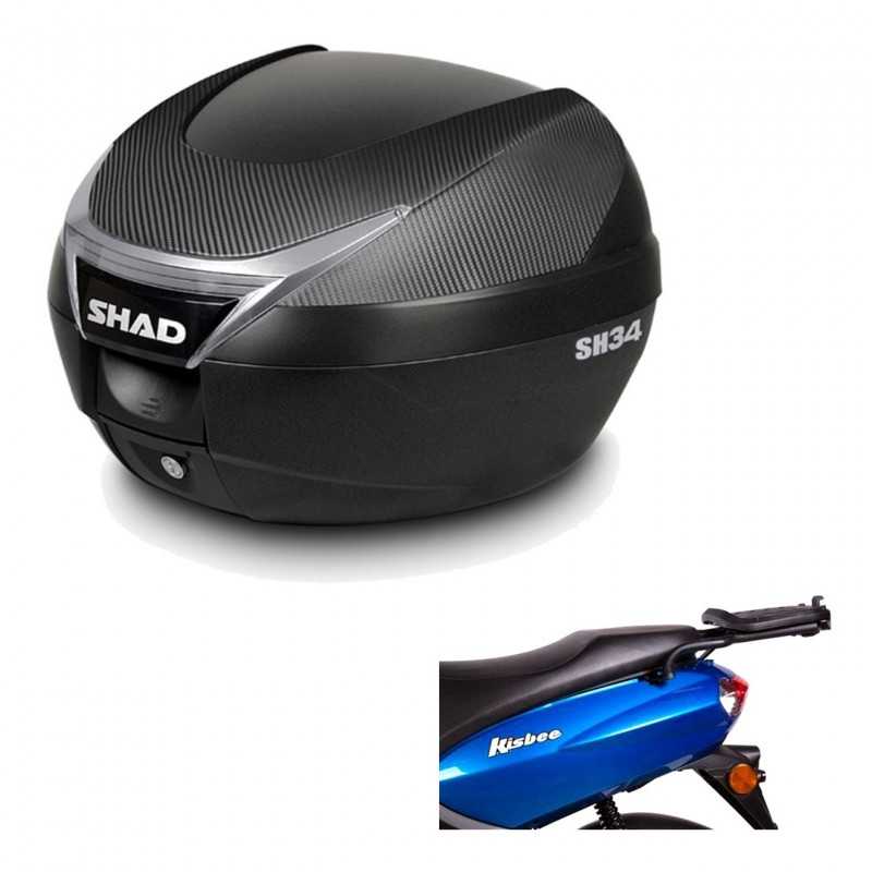 SHAD Baul trasero + herraje montaje SH34 CARBON LOOK KIT-184856