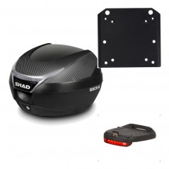 Back trunk + top small fitting + brake light  SH34 CARBON LOOK