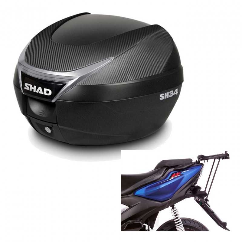 SHAD Baul trasero + herraje montaje SH34 CARBON LOOK KIT-185008