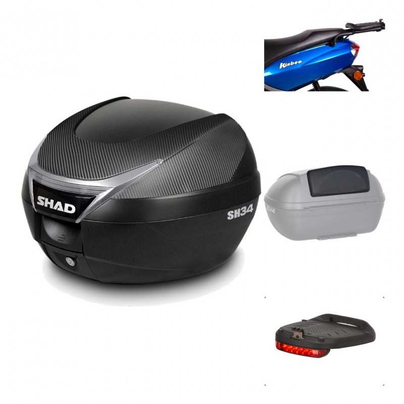 Rear trunk + mounting hardware + accessories  SH34 CARBON LOOK