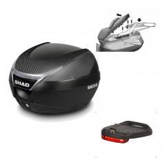 Back trunk + top small fitting + brake light  SH34 CARBON LOOK