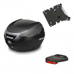 Back trunk + top small fitting + brake light  SH34 CARBON LOOK
