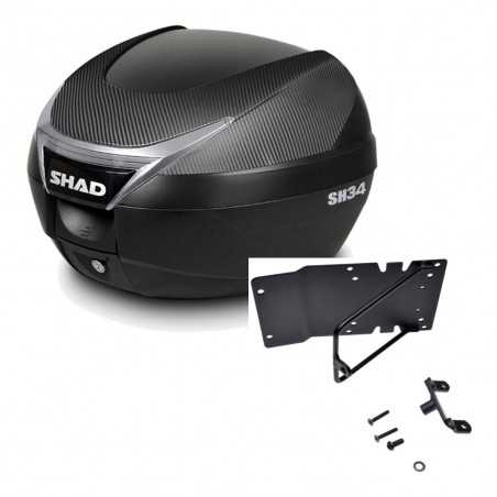 SHAD Baul trasero + herraje montaje SH34 CARBON LOOK KIT-184960
