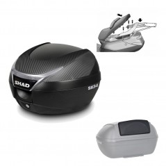 Back trunk + top small fitting + passenger support  SH34 CARBON LOOK